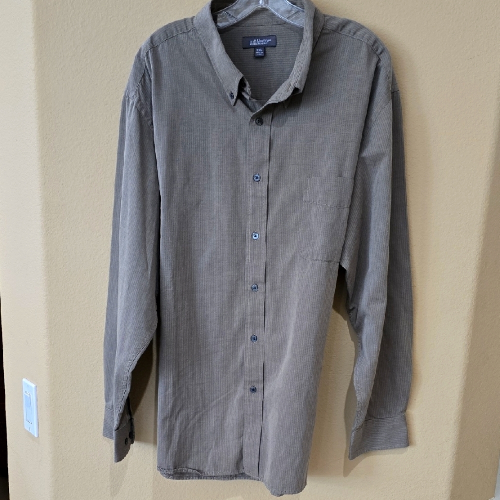 Croft & Barrow Men's Olive/Taupe Button Down Cotton Shirt
